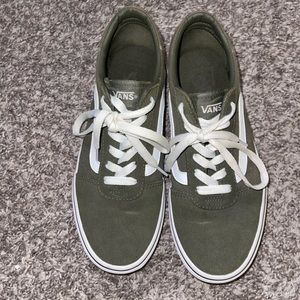 army green vans womens size 8.5